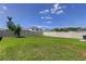 Expansive backyard with lush green grass and privacy fence creates a serene outdoor space for relaxation and recreation at 2933 Maiden Grass Isle, Wesley Chapel, FL 33543