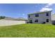 Spacious backyard features a well-maintained lawn, and a secure fence, providing a perfect space for outdoor activities at 2933 Maiden Grass Isle, Wesley Chapel, FL 33543