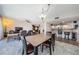 Open floorplan showcases the dining room, living room, and kitchen at 3021 Countryside Blvd # 45A, Clearwater, FL 33761
