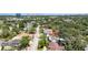 A high aerial view of the neighborhood with the location of the property pinpointed at 4106 W Cleveland St, Tampa, FL 33609