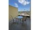 This condo features a balcony with a table and chairs offering a great view at 628 Cleveland St # 612, Clearwater, FL 33755