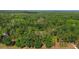 Aerial shot reveals a home nestled within a vast expanse of lush, green trees at 7537 Old Pasco Rd, Wesley Chapel, FL 33544