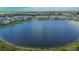 Aerial view of a community pond at 11773 Little River Way, Parrish, FL 34219