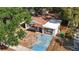 Birds-eye view features the home's architectural design and layout at 3020 E Louisiana Ave, Tampa, FL 33610