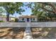 Charming home featuring a white picket fence, lovely yard, and inviting blue front door at 3510 4Th N Ave, St Petersburg, FL 33713