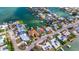 Beautiful aerial shot showcasing waterfront homes, private docks, and the clear, inviting water at 368 41St Ave, St Pete Beach, FL 33706