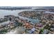 Aerial view showcases the property's waterfront location, private boat dock, and neighborhood at 368 41St Ave, St Pete Beach, FL 33706