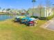 Kayaks and waterside buildings near a lake at 4740 Beach Se Dr # A, St Petersburg, FL 33705
