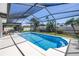 Inviting screened-in pool with lush tropical landscaping offering a private and serene outdoor experience at 742 45Th Ne Ave, St Petersburg, FL 33703