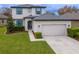 A charming two-story home with well-manicured landscaping and a spacious driveway at 8219 Summer Brook Ct, Land O Lakes, FL 34638