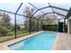 Beautiful pool and screened patio offering a serene view of the natural surroundings at 8219 Summer Brook Ct, Land O Lakes, FL 34638
