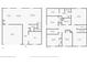 Combined first and second floor plans showcasing the home's layout and dimensions at 11476 Sage Canyon Dr, Riverview, FL 33578