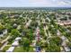 An aerial view showcases the property nestled among lush greenery at 232 Emerald Ln, Largo, FL 33771
