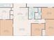Detailed floor plan showcasing layout with kitchen, living room, bedrooms, and bathrooms at 232 Emerald Ln, Largo, FL 33771