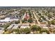 Distant aerial view of neighborhood and a pin marking the property location at 2366 Shelley St # 7, Clearwater, FL 33765