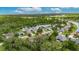 This aerial shot shows a home in a scenic community near a lake, offering a peaceful setting amidst nature and well-kept residences at 3004 Spring Hammock Dr, Plant City, FL 33566