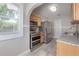 Modern kitchen featuring stainless steel appliances at 302 W Hilda St, Tampa, FL 33603
