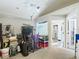 A well-lit garage area, providing ample storage and potential workspace at 5526 Braddock Dr, Zephyrhills, FL 33541