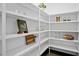 Well-organized pantry with white shelving, providing ample storage space for kitchen essentials and gourmet items at 804 S Davis Blvd, Tampa, FL 33606