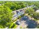 An aerial view showcasing the property's lush greenery and convenient parking spaces at 8796 Christie Dr, Largo, FL 33771