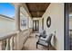 Spacious balcony with comfortable seating and wood ceiling offers the perfect relaxation spot at 927 Anchorage Rd, Tampa, FL 33602