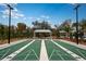 Outdoor shuffleboard court nestled amidst lush greenery, offering recreational fun and a community gathering place at 9396 Minnow Ray Dr, Land O Lakes, FL 34638