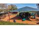 Outdoor playground with multiple slides, swings, benches and picnic tables with shelter at 12707 Green Heron Way, Odessa, FL 33556