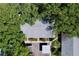 Overhead aerial view of the gray-roofed building, surrounded by tall, leafy trees providing ample shade at 1535 Nursery Rd # 107, Clearwater, FL 33756
