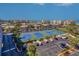 Aerial view of the tennis courts and parking at 19451 Gulf Blvd # 506, Indian Shores, FL 33785