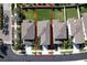 Aerial view highlighting the property's boundaries, lush backyard, and surrounding neighborhood landscape at 20472 Monza Loop, Land O Lakes, FL 34638