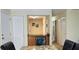 Open dining area with marble topped pass-through bar to kitchen at 631 Haven Pl, Tarpon Springs, FL 34689