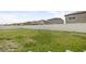 Wide backyard with a white fence, grass, and views of neighboring homes at 7205 Ronnie Gardens Ct, Tampa, FL 33619