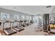 Onsite gym featuring cardio equipment, weights, and mirrored walls for a complete workout experience at 7205 Ronnie Gardens Ct, Tampa, FL 33619