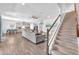 Open living space features a kitchen, dining, and living area, creating a seamless flow at 11227 Hawks Fern Dr, Riverview, FL 33569