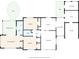 Detailed floor plan showcasing the layout of the home, including bedrooms, bathrooms, kitchen, living room, and outdoor spaces at 2049 Broadway, Clearwater, FL 33755