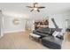 Open-concept design showcases the living room, kitchen, and dining area at 304 Shell Manor Dr, Ruskin, FL 33570