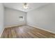 The bedroom features a ceiling fan and a large window at 4410 19Th N St, St Petersburg, FL 33714