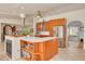 Bright kitchen features stainless steel appliances and custom cabinetry at 4490 38Th S Way, St Petersburg, FL 33711