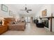 Spacious main bedroom with ensuite bath, fireplace and direct access to outdoor pool at 4868 Lake Valencia E Blvd, Palm Harbor, FL 34684