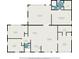 Detailed floorplan showcasing the layout, dimensions, and flow of the spacious home at 831 72Nd N Ave, St Petersburg, FL 33702