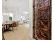 Dining room and living room with clear views and wine cellar at 11611 Meridian Point Dr, Tampa, FL 33626