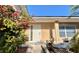 Exterior view of the front entrance with stone steps and beautiful flowering plants at 12432 81St Ct, Seminole, FL 33772
