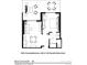 Detailed floor plan showcases a one-bedroom villa with living area and double balconies at 15000 Madeira Way # 641, Madeira Beach, FL 33708