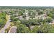 Aerial view of a home nestled among trees in a lush neighborhood; a house icon marks the location at 1705 Cinnabar Ct, Brandon, FL 33510