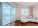 Balcony with sliding glass doors offering beautiful views at 1860 N Fort Harrison Ave # 106, Clearwater, FL 33755