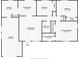 Detailed floor plan showcases layout of kitchen, living room, bedrooms, bathrooms, and garage at 2207 Valleybrook Ave, Valrico, FL 33594