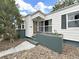 Charming front porch with a wood door, decorative ironwork, planter, and a welcoming entrance at 235 38Th S St, St Petersburg, FL 33711