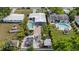 Aerial view showcasing in-ground pools, a spa and other backyard features at 4003 W Bay Ave, Tampa, FL 33616