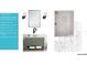 Bathroom design featuring a vanity, black framed mirror, sconces, and marble style tiles at 865 53Rd Ave N, St Petersburg, FL 33703