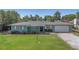 Charming single-story home with a well-manicured front lawn and a freshly painted exterior at 1881 Stancel Dr, Clearwater, FL 33764
